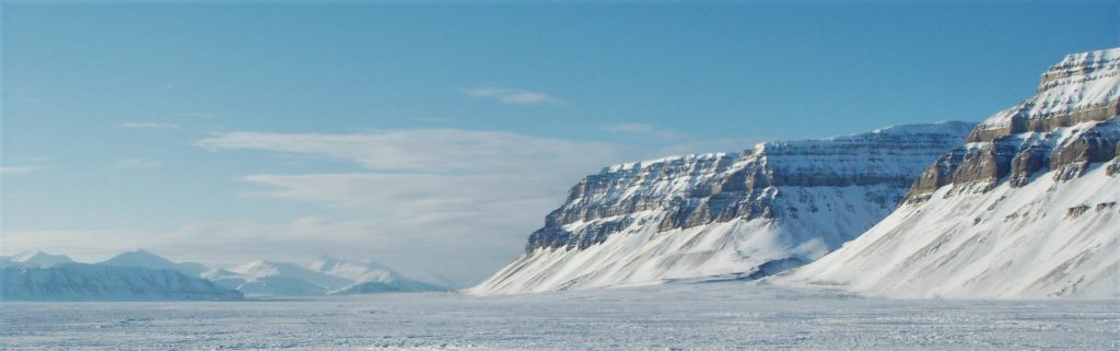 Sea ice and mountains of the Arctic